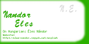 nandor eles business card
