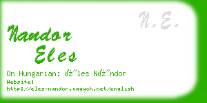 nandor eles business card